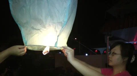 Flying lantern Stock Footage 39862249