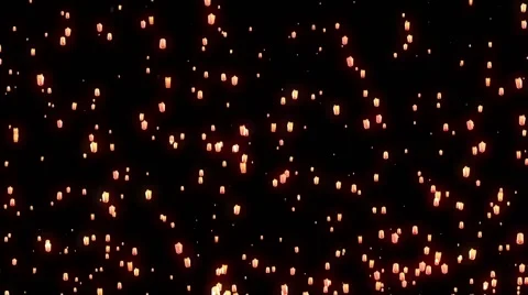 Flying Lantern Very Wide Video stock 47811941