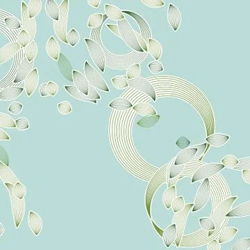 Flying leaves background Stock Illustration