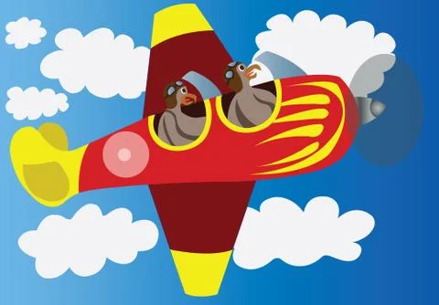 Flying lessons 1 Stock Illustration