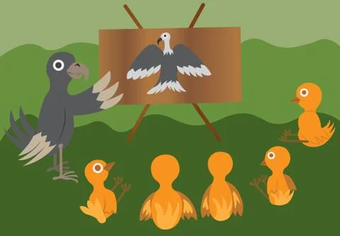 Flying lessons 2 Stock Illustration