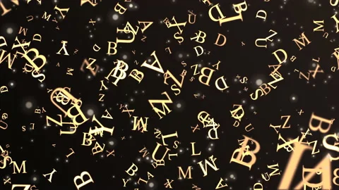 Flying letter Cream Stock Footage 153692476