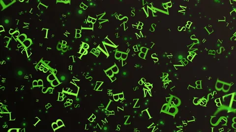 Flying letter Green Video stock 150795391