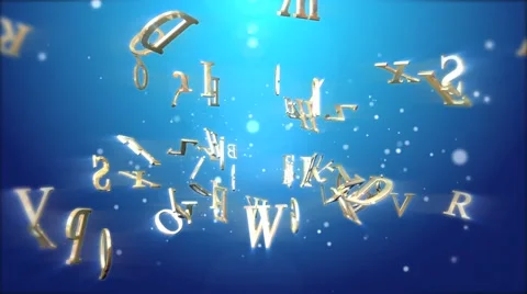 Flying letters background Video stock 50011065