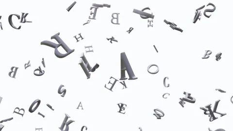 Flying letters, seamless looping Stock Footage 252299618