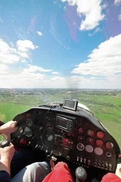 Flying a light plane Stock Photos