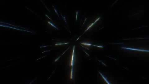 Flying Lines Pixel Animation. Retro Gaming Electric Move of Dynamic Streaks Stock Footage 281977270