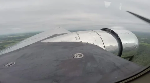 Flying Lockheed Lodestar Left Wing 動画素材 64361093