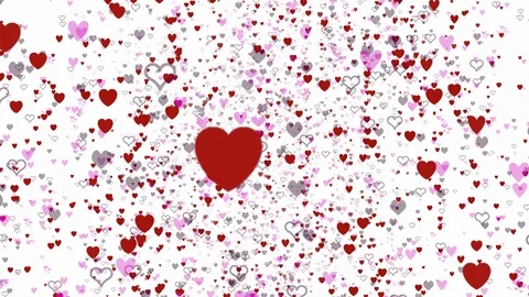 Flying Love Hearts Background Stock-Footage 99880968