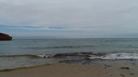 Flying at low level across waves Great Ocean Road Stock Footage 84305243