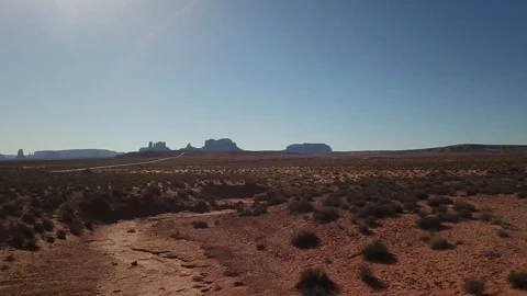 Flying Low Over Red Utah Desert Landscape Stock Footage 99015455