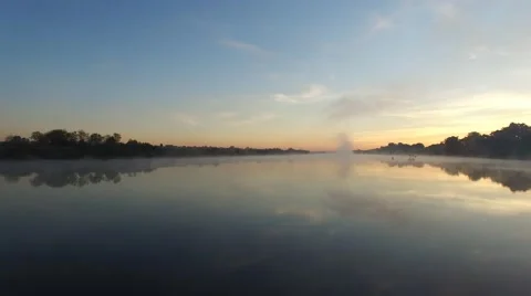 Flying low over the water Stock Footage 56305667