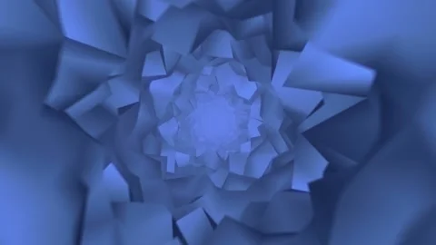 Flying in a low poly tunnel. Seamless loop Stock Footage 166492537