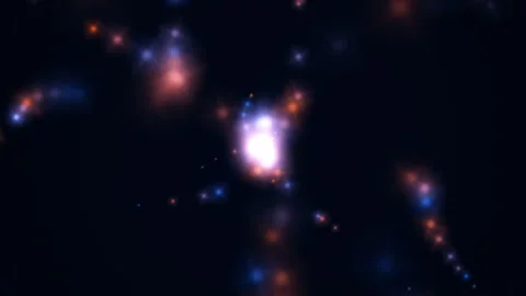 Flying luminous particles 4 Stock Footage 295367263