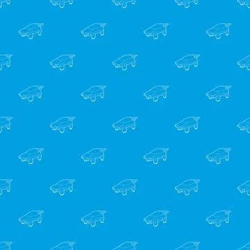 Flying machine future pattern vector seamless blue Stockillustratie