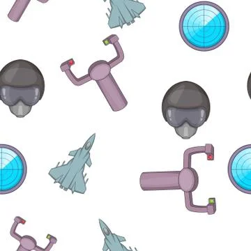 Flying machine pattern, cartoon style Stock Illustration