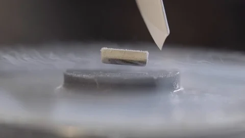 Flying Magnet YBCO Stock Footage 97233949