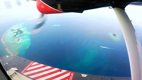Flying the Maldives Stock Footage 101486815