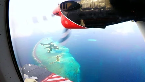 Flying the Maldives Stock Footage 101486822