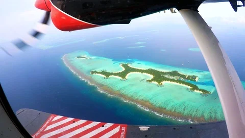 Flying the Maldives Stock Footage 101486830