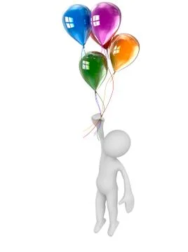 Flying man Stock Illustration