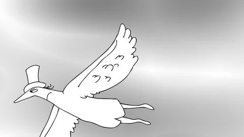 Flying man landing. Video stock 102319286