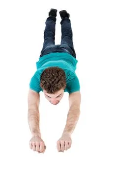 Flying man Stock-Fotos