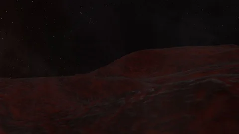 Flying on mars. Aerial 3D rendering over Mars Planet.  Stock Footage 97903774