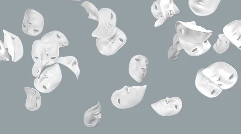 Flying masks. Looping. Alpha channel is included. Stock Footage 50546641