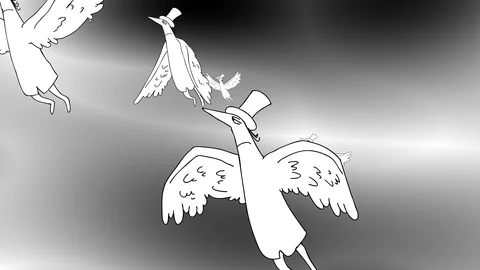 Flying men with the wings. Video stock 102254829