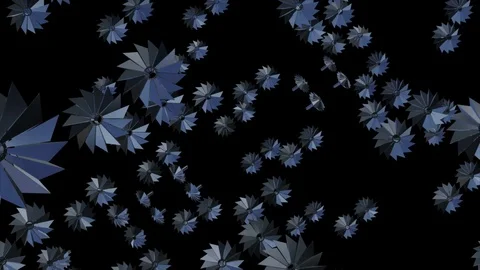 Flying Metallic Blades Stock Footage 98585641