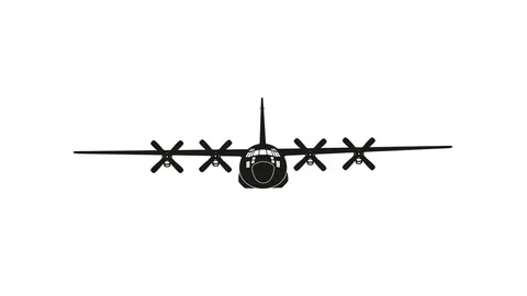 military airplane white background