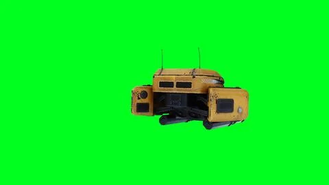 Flying military, war droid, bot with gun. Green screen. 3d rendering. Stock Illustration