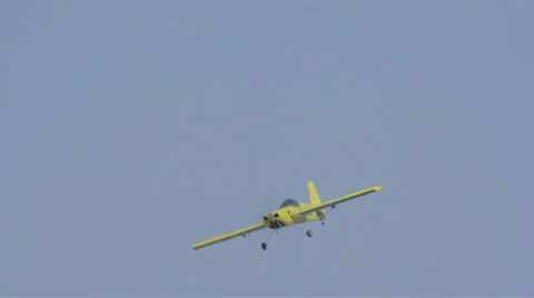 Flying mini plane Stock Footage 37849845