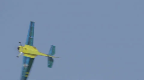 Flying mini plane  Stock Footage 38050134
