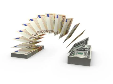 Flying money Stock Illustration