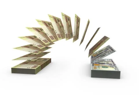 Flying money Stock Illustration