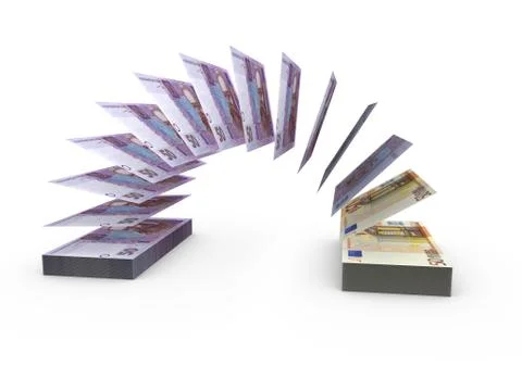 Flying money Stock Illustration