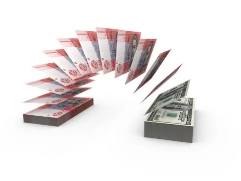 Flying money Stock Illustration