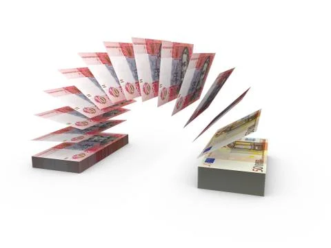 Flying money Stock Illustration