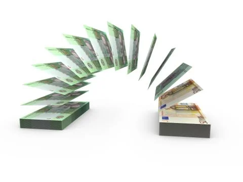 Flying money Stock Illustration