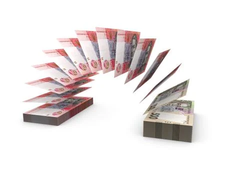Flying money Stock Illustration
