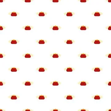 Flying money purse pattern representing financial loss Illustrazione stock