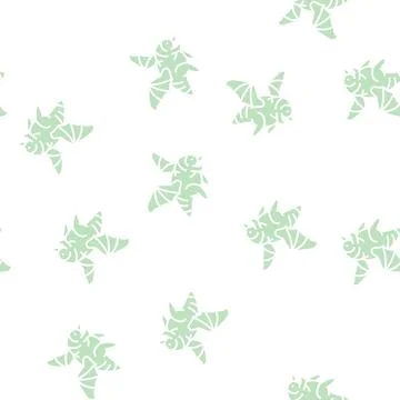 Flying monster glyph seamless pattern イラスト素材