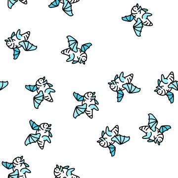 Flying monster vector seamless pattern Illustrazione stock
