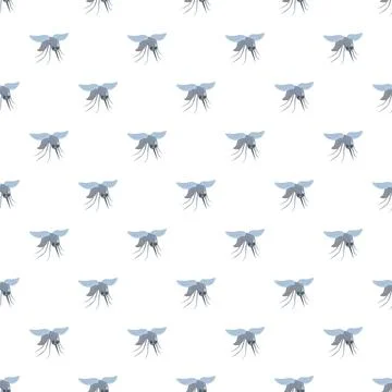 Flying mosquito insect seamless pattern background Stock Illustration
