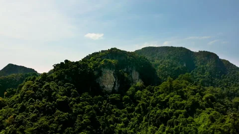 Flying up to the mountain Stock Footage 232233088