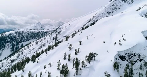 Flying to the Mountain Side Stock Footage 91380774