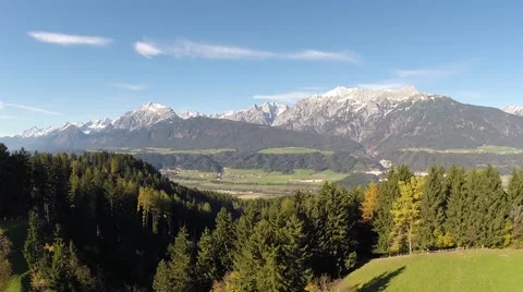 Flying in the Mountains - Aerial Flight Stock Footage 46002755