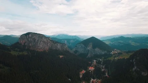 Flying in the mountains  Stock Footage 77237538